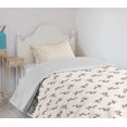 thumbnail image 4 of Ambesonne Shark Quilted Bedspread Set 2 Pcs, Aggressive Hungry Fishes, Twin Size, Grey Red Cream, 4 of 6