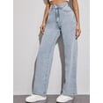 thumbnail image 4 of U.Vomade Jeans Taille Haute pour Femmes Jeans à Jambe Grand pour Dames, 4 of 6