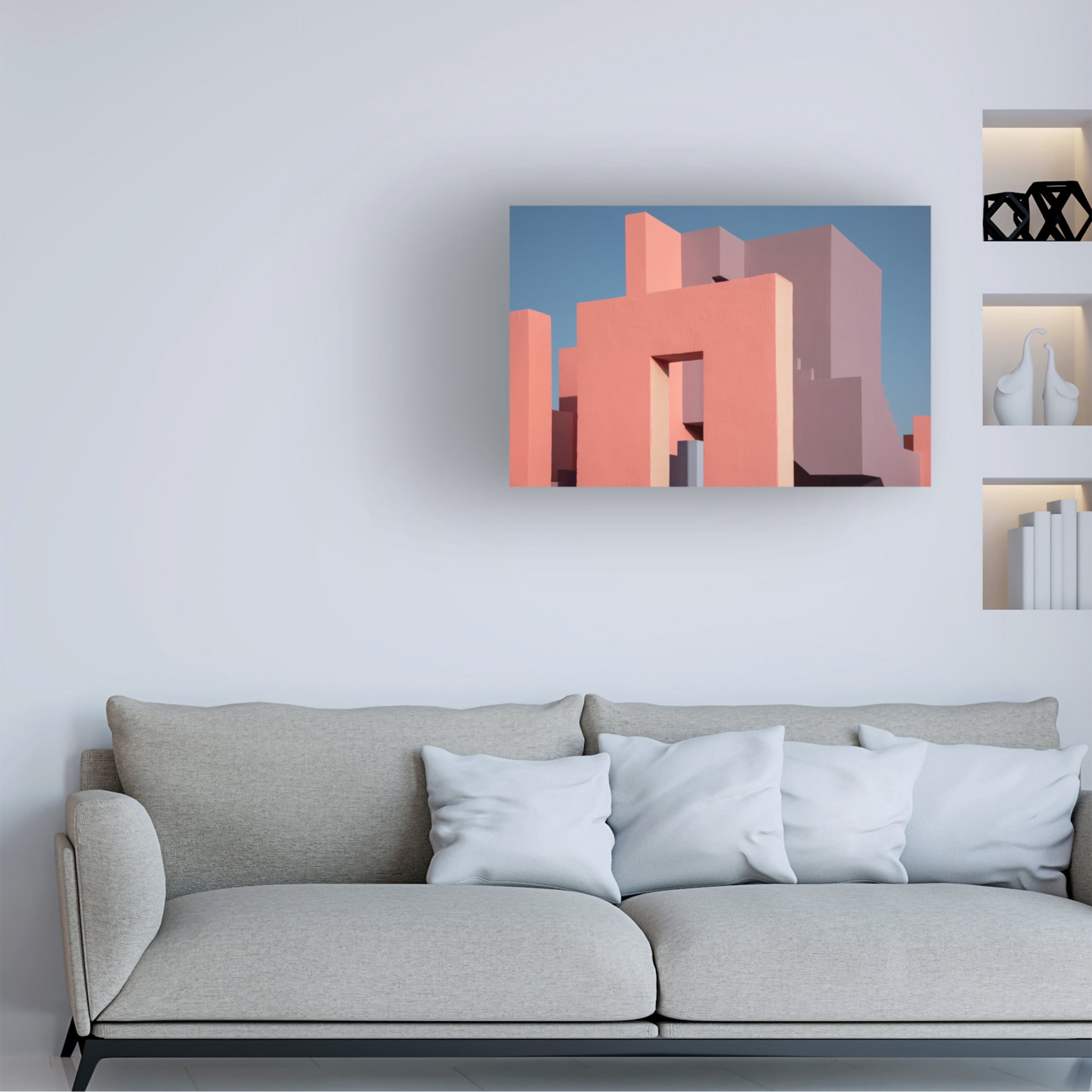 Trademark Fine Art Linda Wride Muralla Roja 48 Canvas Wall Art