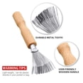 thumbnail image 3 of 2 paquetes de limpiador de cepillos para el cabello, herramienta de limpieza, limpiador de peines, limpiador de cepillos para el cabello, cepillos para peines, mini cepillo para quitar la suciedad del cabello con rastrillo de alambre de metal, mango de madera para uso doméstico y de salón (mango con ranura), 3 of 8