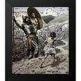 thumbnail image 2 of Tissot, James 12x14 Black Modern Framed Museum Art Print Titled - David Slings The Stone, 2 of 5