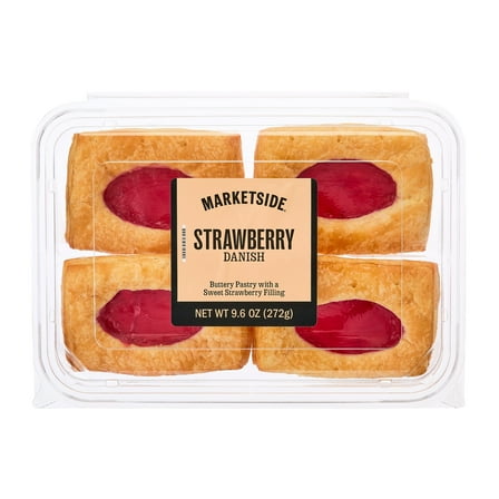 Marketside Strawberry Danish Pastry, 9.6 oz, 4 Count