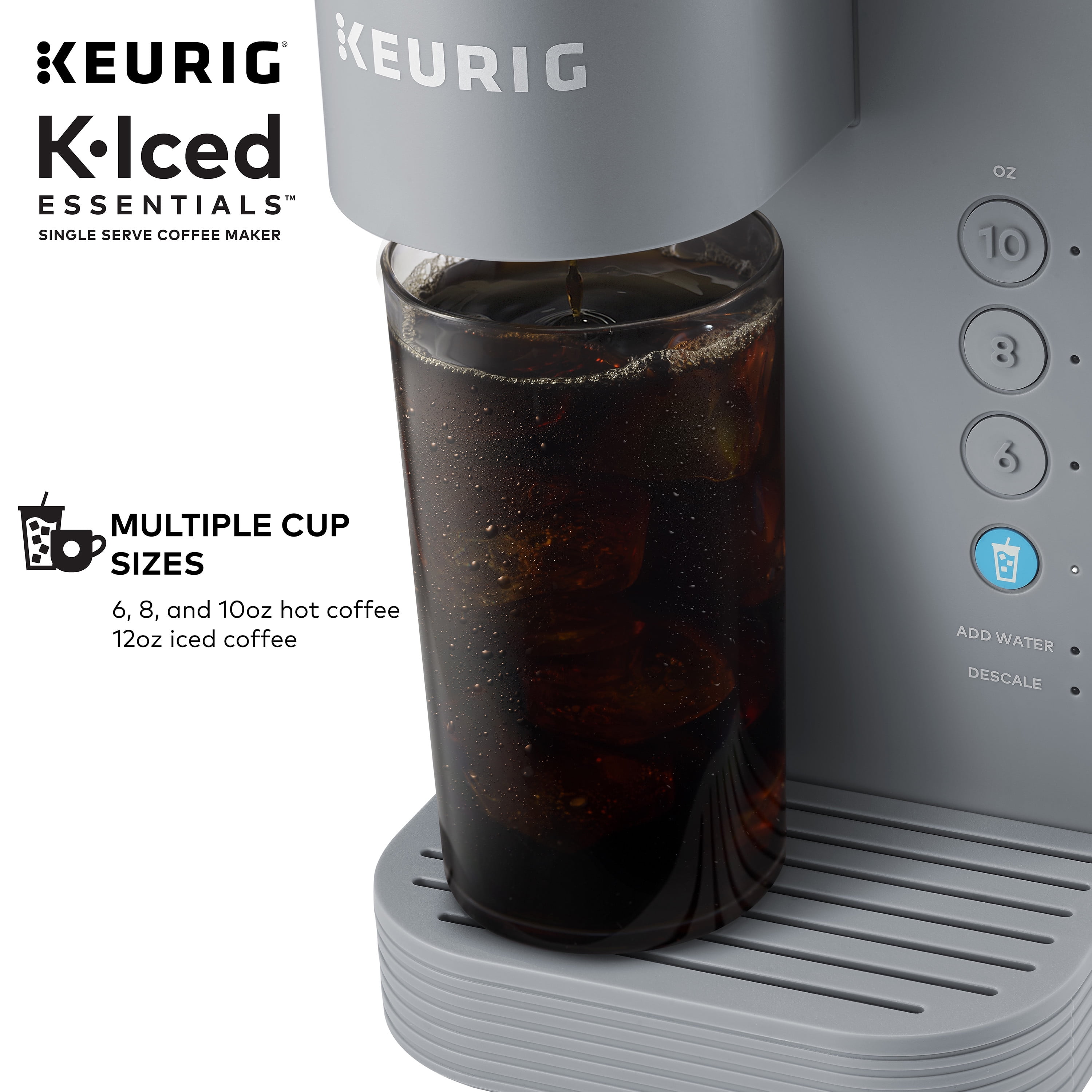 Keurig KIced Essentials Gray Iced and Hot SingleServe KCup Pod