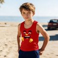 thumbnail image 2 of Niño Pequeño Niños Camisola 3-15 Años Niños sin Mangas Gradiente Impresión Tela Suave para la Fiesta de Boda en Casa, 2 of 8
