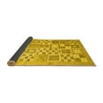 thumbnail image 2 of Ahgly Company Indoor Square Abstract Yellow Contemporary Area Rugs, 3' Square, 2 of 4
