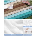 thumbnail image 6 of Aqua Teal Beach Towels Oversized Super Absorbent, Farmhouse Wood Grain Vintage Brown Striped Lightweight Bath Towel Quick Dry Sets For Bathroom/Pool/Rv Camping/Beach Play/Gym Room/Picnic 31"x62", 6 of 8