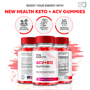 New Health Keto ACV Gummies Advanced Apple Cider Vinegar Supplement 1000MG 180 Gummies