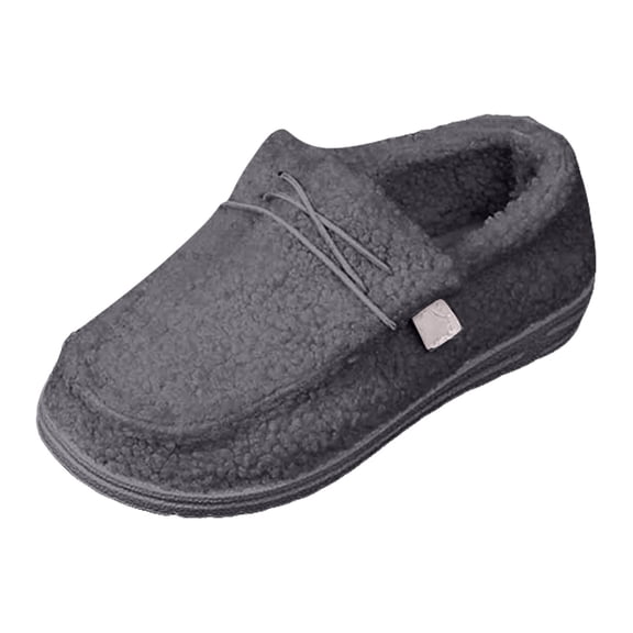 YLYL Women's Winter Loafers Fur Lined Round Toe Fuzzy Cozy Warm Slip on Walking Shoes
