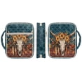 thumbnail image 3 of Xixirimido Bible Cover Case for Women Men, Large Bible Bag Bible Study Supplies Accessories Quilted Bible Carrying Cases with Handle Christian Gift, Elk Bone Sunflower Print, 3 of 7