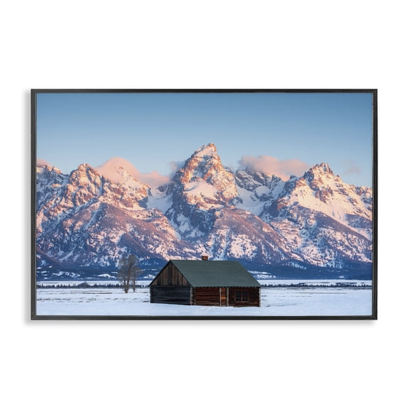 Stupell Industries Eclectic Cabin In The Glowing Tetons Black Framed Giclee Art, 18 x 12, by Jared Kreiss