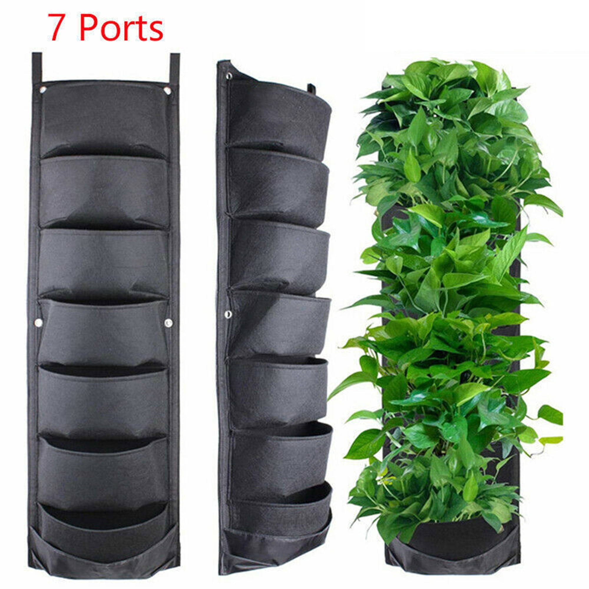 LELINTA 7 Pocket Hanging Vertical Garden Wall Planter New Upgrade Felt