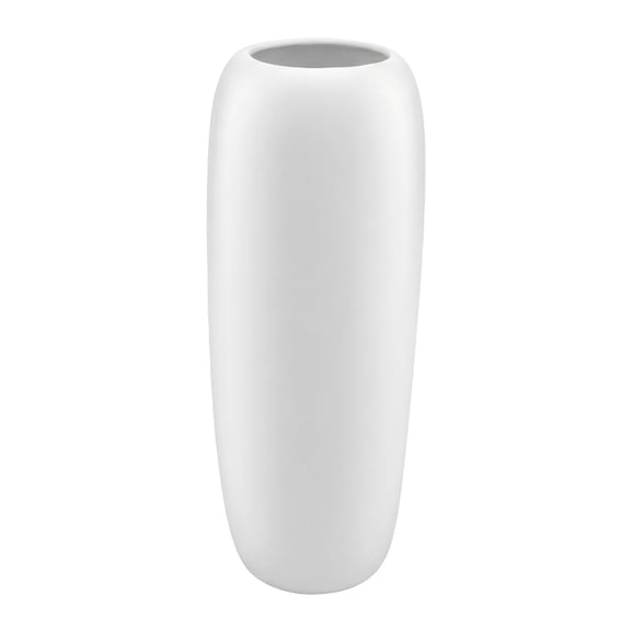 Unique Bargains Modern Ceramic Tapered Flower Vase Plain White 3.3"L x 3.3"W x 8.1"H