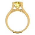 thumbnail image 4 of Clara Pucci 18K Yellow Gold 3.39 Natural Citrine Engraveable Engagement Ring + Wedding Band Set, 4 of 7