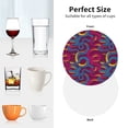 thumbnail image 4 of KLL Drink Coasters Set Round Shape of 4,PU Leather Absorbent Coasters Set Decorative Coffee Cup Coasters Housewarming Gift for Home Decor-Colorful Snake, 4 of 5