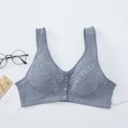thumbnail image 2 of Tshirt Bras for Women No Underwire No Underwire Lactation Vest Bra Back Adjustment Yoga Running Bra V-Neck Pullover Bra Feature Hook and Eye Closure Training Bra Style Y-580 , Gray M, 2 of 6