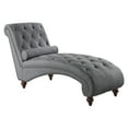 thumbnail image 2 of OakvillePark Gearhart Tufted Microfiber Chaise Lounge, Gray, 2 of 6