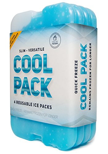 Slim & Long-Lasting Ice Packs for Your Lunch or Cooler Bag Healthy Packers Ice Pack for Lunch Box Original Cool Pack Freezer Packs 