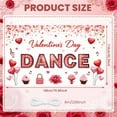 thumbnail image 2 of Red Heart Valentine's Day Banner Pink Flower Dance Party Display Balloon Decor Cupcake Design Romantic Backdrop for Valentine's Day Party Dance Event Romantic Celebration, 2 of 9