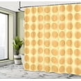 thumbnail image 4 of Ambesonne Retro Shower Curtain, Moon-Like Circles Drawing, 69"Wx75"L, Pale Orange and Pale Yellow, 4 of 4