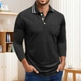thumbnail image 2 of Men's Slim Fit Long Sleeve Shirt Casual Button Down Collar Tops Breathable Comfortable Stylish Outfit For Fall Winter Daily Wear Mens Summer Lightweight Pullover Tee Shirts, 2 of 7