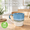 Light Blue, variant on Ceramic Coffee Mug Set Of 4 17 Oz Cups With Big Handlewave Safe Reactive Glaze