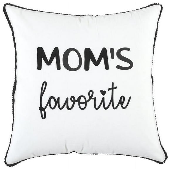 Black & White Moms Favorite Modern Throw Pillow