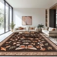 thumbnail image 2 of Bleum Cade  8'x10' Large Area Rugs for Living Room,Washable Rugs Butterfly Mushroom Rugs for Bedroom,Super Soft Low-Pile Non Slip Foldable Carpet for Office Nursery Dining Room,Brown, 2 of 10