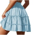 thumbnail image 3 of Royal Blue Skort for Women Spandex Mini Short Loose Fit Beach Brunch Hawaiian Tropical Plain Skorts Womens 2025 Soft Comfy Clothes Country Concert 3XL, 3 of 6