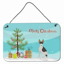 Carolines Treasures CK3502DS812 Miniature Fox Terrier 2 Christmas Tree Wall or Door Hanging Prints 8x12 multicolor