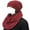 Burgundy, variant on Winter Warm Chunky Cable Knit Infinity Scarf and Beanie Set, Hunter Green