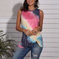 thumbnail image 4 of SMihono Hauts pour Femmes Débardeur Col Rond Dégradé Imprimé Sans Manches Tunique Blouse Débardeurs pour Femmes Hauts d'Été pour Femmes, 4 of 9
