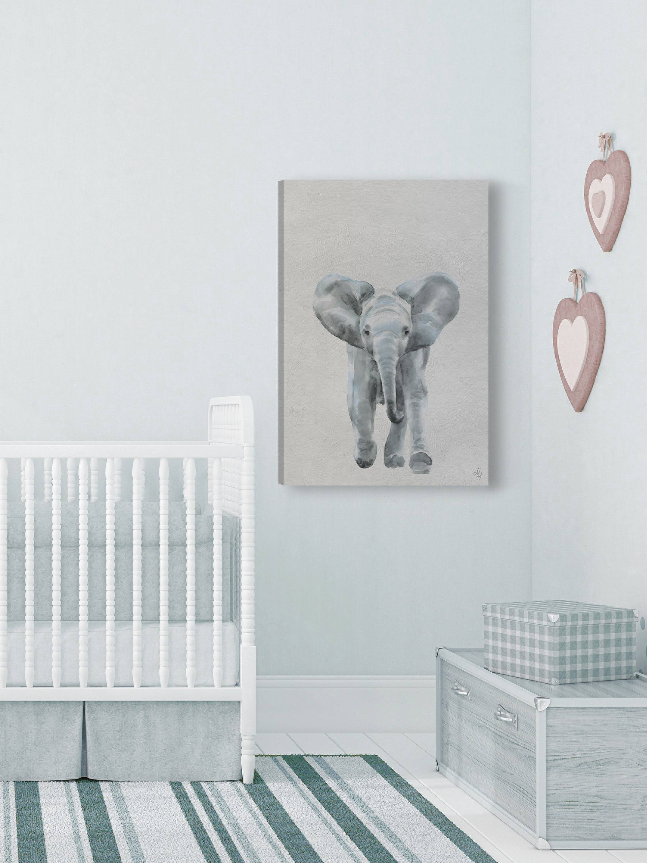 Marmont Hill Here Goes the Elephant II Canvas Wall Art