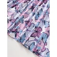 thumbnail image 5 of Girls Clothes Pit Stripe Butterfly Pattern Round Neck Long Sleeved Casual Dress Big Kid Spring Summer Clothes, 5 of 5