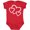 Red, variant on Inktastic Three White Hearts Boys or Girls Baby Bodysuit
