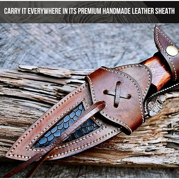 Poshland Fixed Blade Hunting & Sturdy knife - Hand-Made with sheath included for Best performance