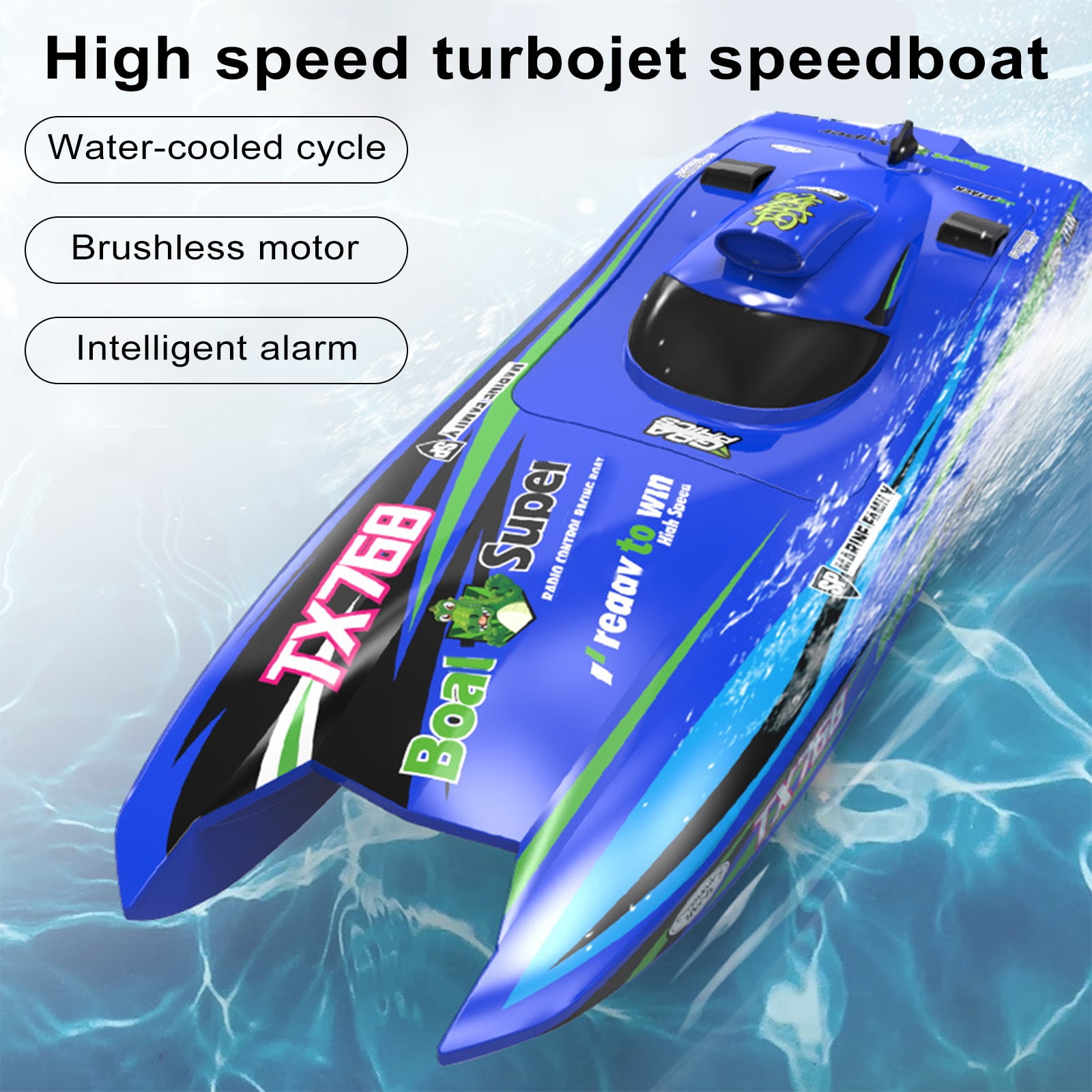 Nishore Remote  boat,Speedboat Water Waterproof Low Remote Boat Speedboat Remote Low Battery/over Speed Speedboat Remote Ship Distance Reminder Remote Buzhi Speed Waterproof Over Distance