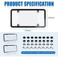 thumbnail image 2 of 2-Pack Car License Plate Frames & License Plate Protector,Unbreakable Car Plates Frame Protector Kit with Screws Caps,Essential Cars Licence Plates Frame Holder Protectors, 2 of 5