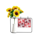 thumbnail image 1 of Red Windmill Mexico totems antigua civilización dibujo Tarjeta de bendición de jarrón de girasol artificial, 1 of 3