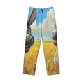 thumbnail image 2 of Vsdgher Funny Countryside Donkey Print Mens Pajama Pants Sleep & Lounge Pants, PJ Bottoms With elastic waistb and Pockets, 2 of 5