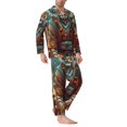 thumbnail image 2 of Balery Pond Meditating Tiger Pijama para Hombre de Dos Piezas con Manga Larga, Conjunto de Dormir y Descanso Suave con Bolsillos-Medium, 2 of 7
