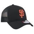 thumbnail image 3 of Men's New Era Black San Francisco Giants 9FORTY A-Frame Trucker Adjustable Hat, 3 of 6