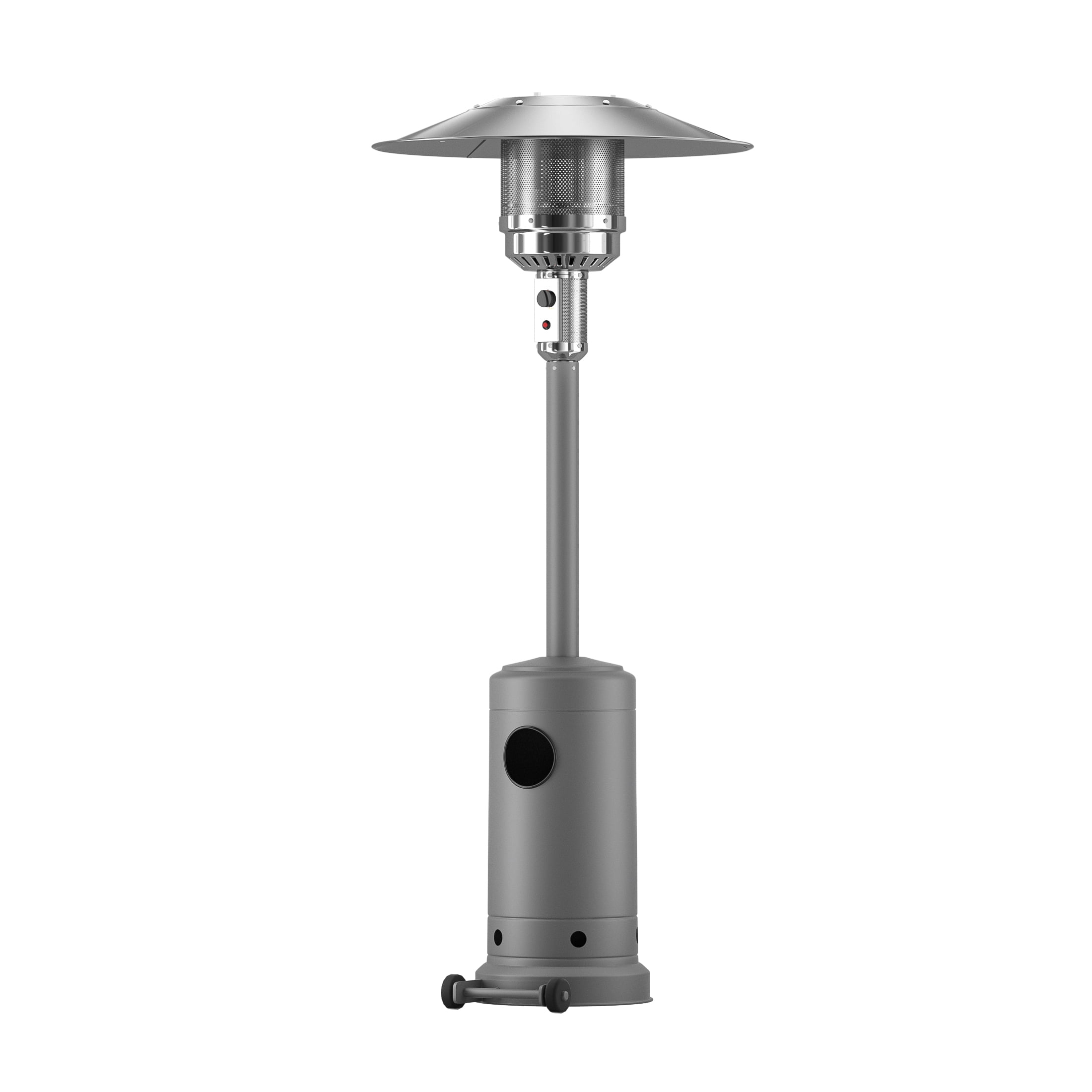 PARIS 47,000 BTU Propane Patio Heater with Wheels for Patio Garden or Restaurant, Gray