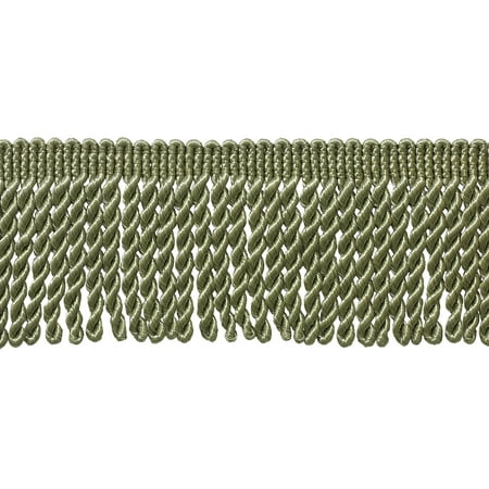 - 10 Yard Value Pack of SAGE GREEN 2.5 Inch Bullion Fringe Trim, Style# EF25 Color: SAGE GREEN - L83 (30 Ft / 9 Meters)