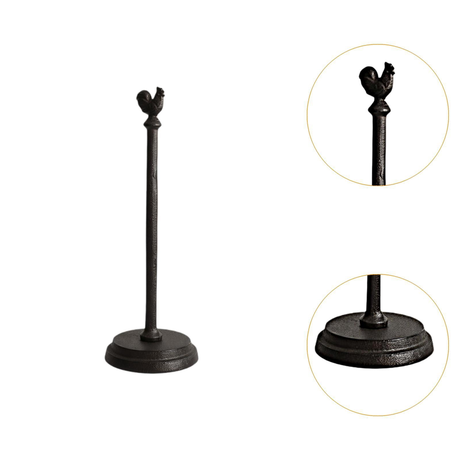 Fiocias European Retro Paper Towel Holder Stable Iron Tissue Stand Organizer for Kitchen
