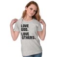 thumbnail image 3 of Love God and Others Christian Quote Womens Fitted Plus Size Graphic Tee Brisco Brands 3X, 3 of 5