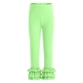 thumbnail image 6 of Zanarzt Girls Legging Baby Pants Toddler Girl Ribbed Ruffle Bell Bottoms Toddler Leggings Baby Boy Pants Newborn Girl Flare Pants Light Green,3-4 Years, 6 of 6