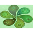 thumbnail image 1 of Ahgly Company Machine Washable Indoor Rectangle Transitional Dark Lime Green Area Rugs, 3' x 5', 1 of 7