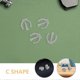 thumbnail image 2 of 4pcs C-Shape Clamp For Walking Canes Easy To Install Daily Use Pin Locks For Various Walkers Replaceable Cane Accessories, 2 of 3