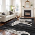 thumbnail image 4 of 8x10 Washable Area Rug, Retro Aesthetic Non-Slip Extra Large Rectangle Rug for Living Room Bedroom, Brown Bear Silhouette in Modern Art Indoor Floor Mat for Home Decor, 4 of 9