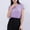 Purple, variant on Crew Neck Thin Stretch Tops for Women Short Sleeve Solid Color Casual Loungewear Layering Tees Summer Soft Breathable Lightweight Shirt